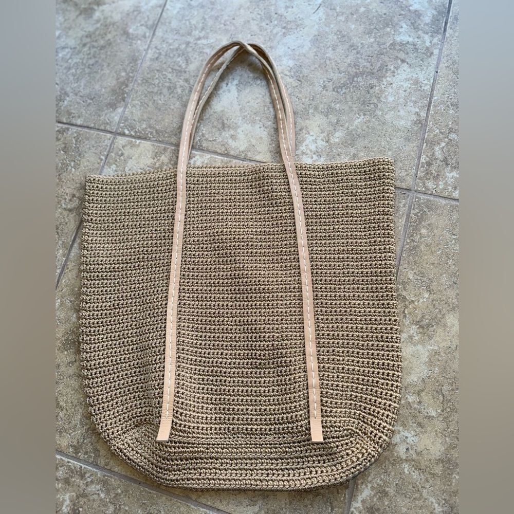 Vintage century rafftia/straw XL tote bag